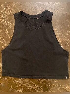 Prana Black Cropped Tank Top